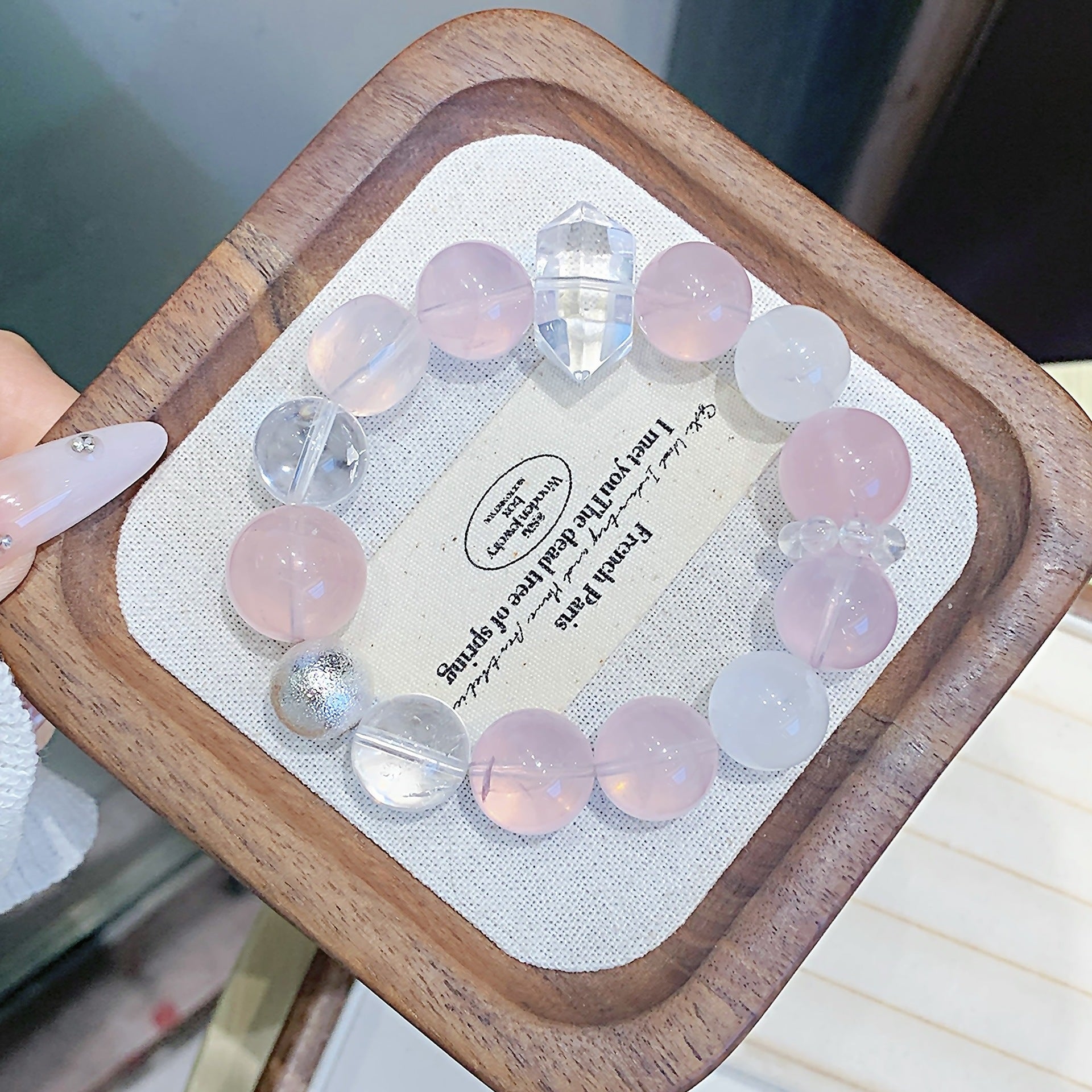 Natural Rose Quartz Bracelet Live Broadcast Exclusive Natural Crystal Popular Jewelry Crystal Jewelry Bracelet Chain Wholesale