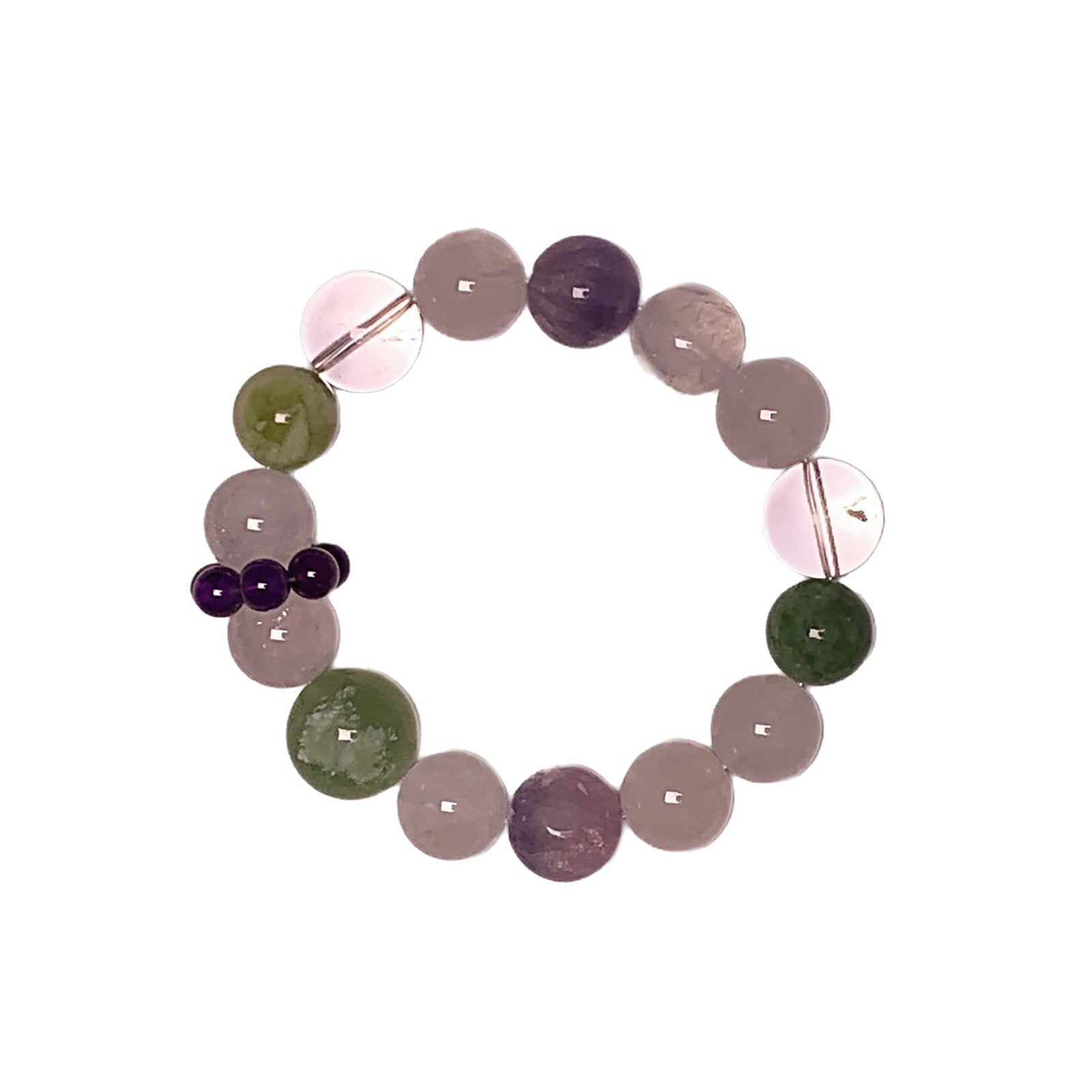 Natural White Phantom White Crystal Bracelet Designer Niche Running Ring Sugar Cube Big Mimi White Crystal Bracelet Crystal Beads