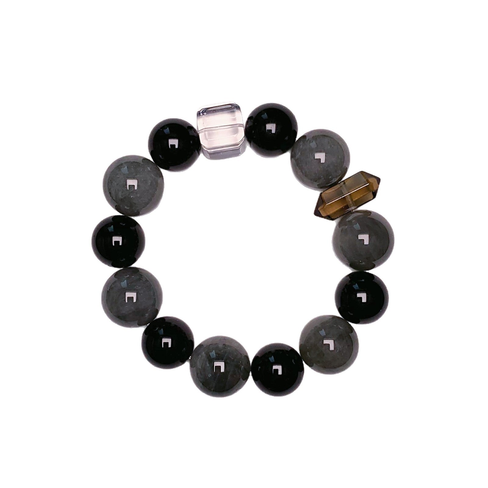 Natural Crystal Obsidian Bracelet Original Design Obsidian Fashion Light Luxury Versatile Wholesale Crystal Bracelets