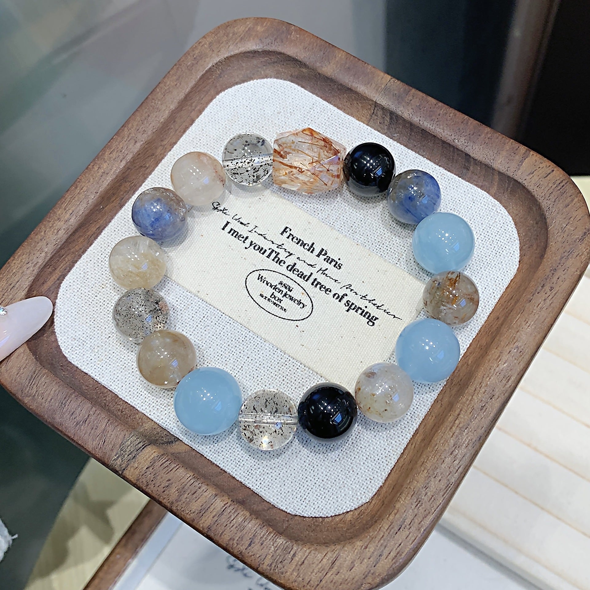 Natural Crystal Bracelet Aquamarine Series Multi-Gemstone Crystal Strand Hot-Selling Accessories diy Aquamarine Crystal Bracelet