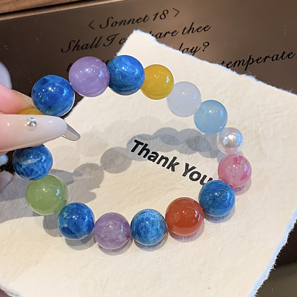 Blue crystal Natural Crystal Bracelet diy Natural Crystal Popular Bracelet Ornament Original Crystal Bracelet with a Sense of Sophistication