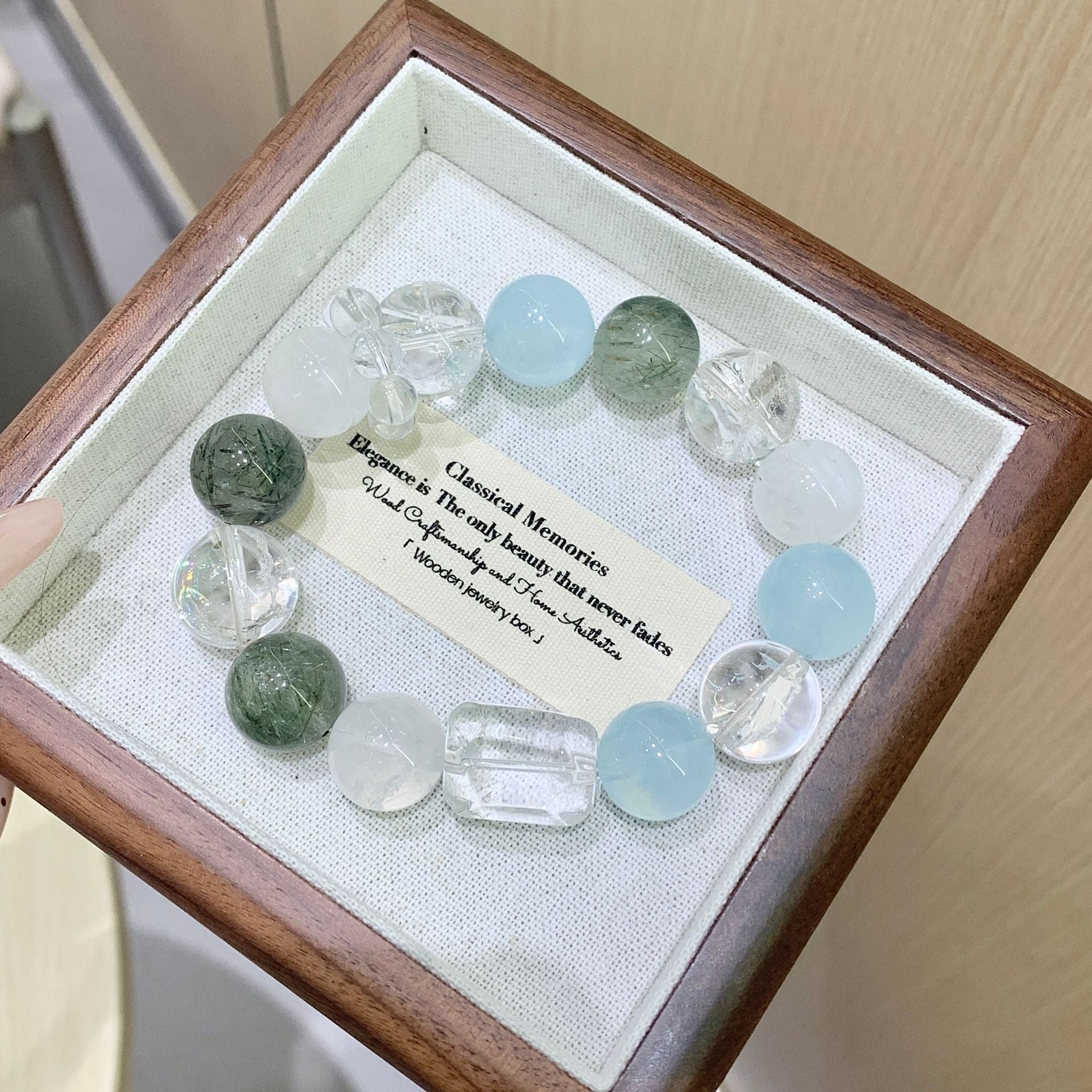 Natural Aquamarine Bracelet Original Design Natural Crystal Bracelet Wholesale Jewelry Accessories Factory Bracelet diy