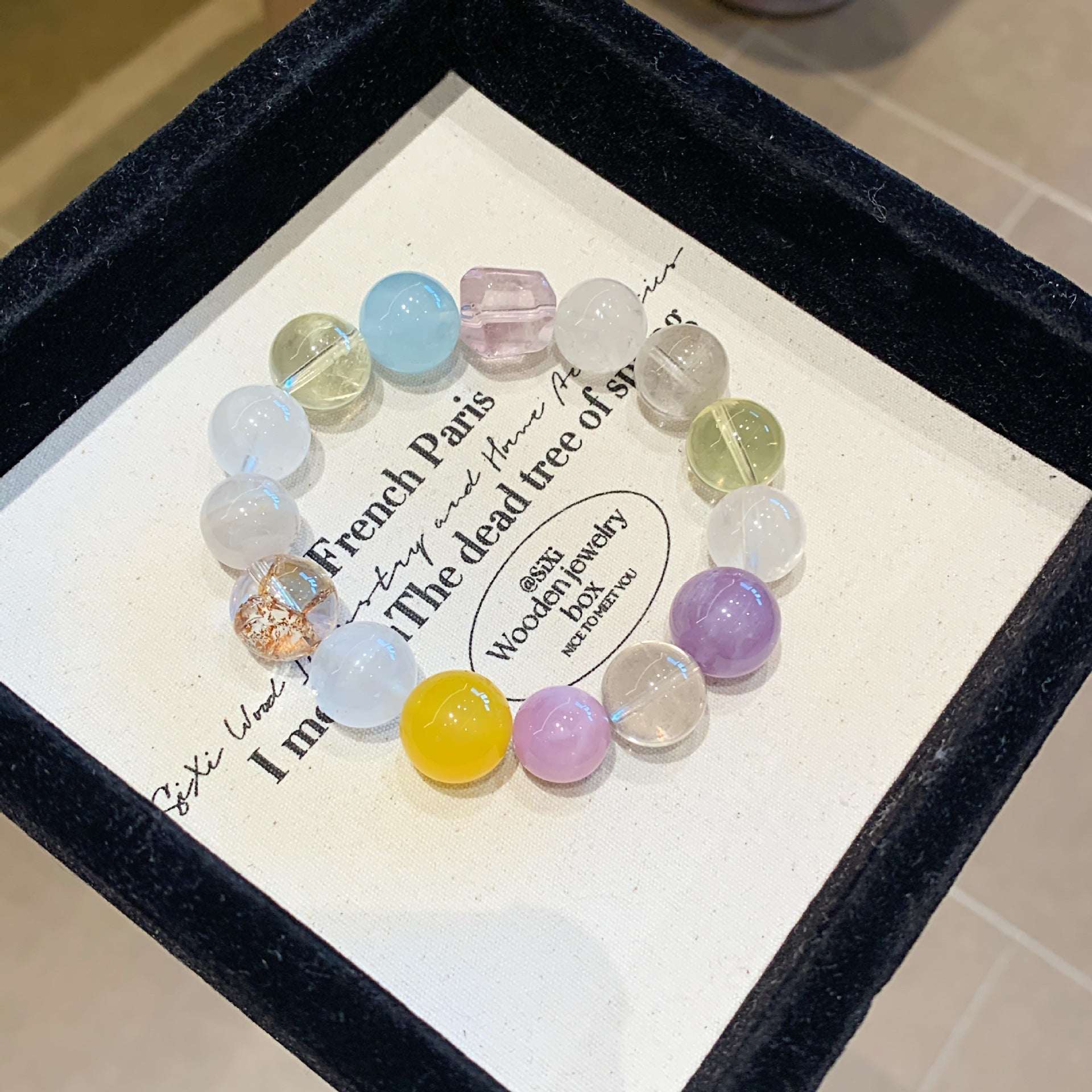 Natural Crystal Multi-Gemstone Bracelet Original Design Aquamarine Amethyst Citrine Fashion Crystal Bracelet Wholesale