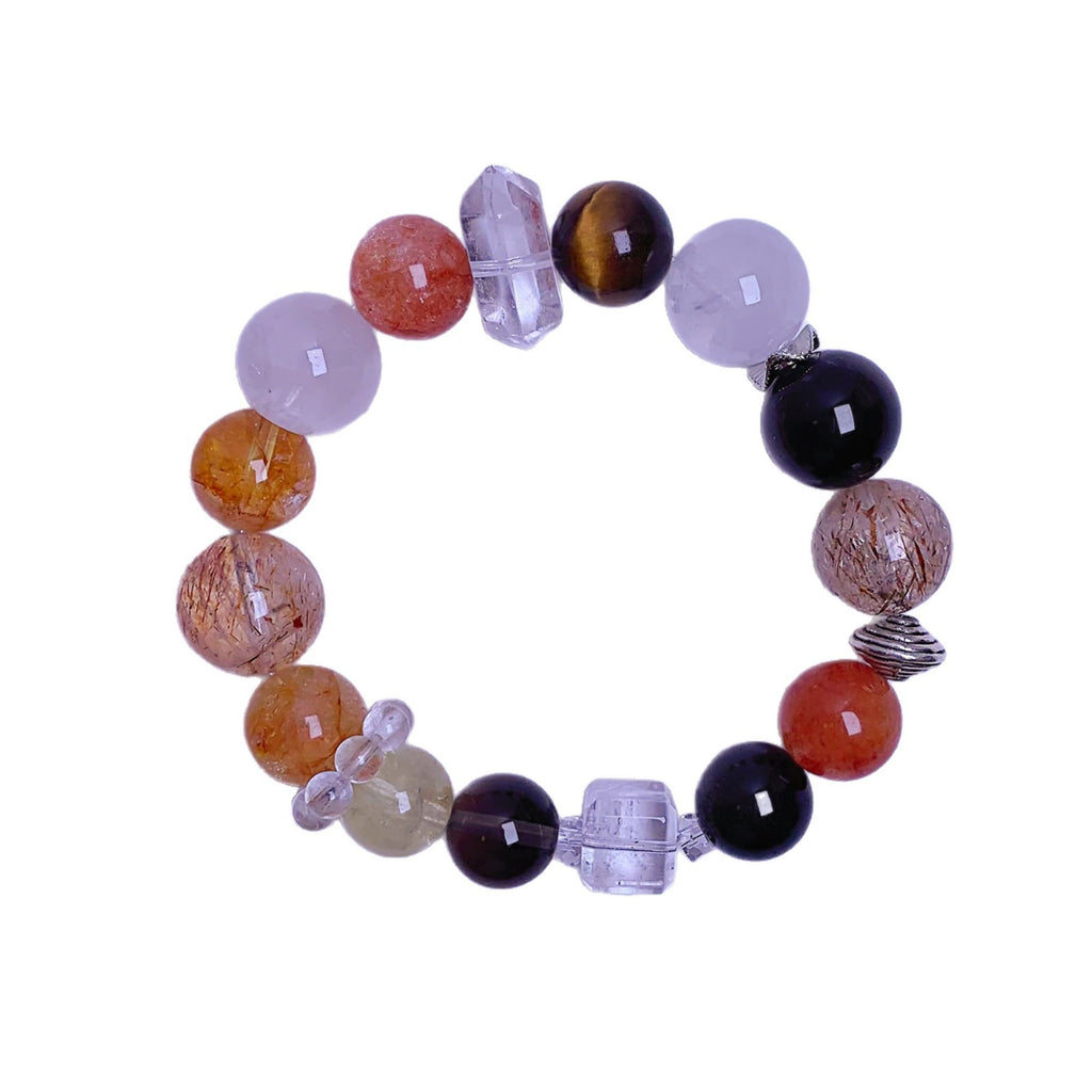 Natural Red Gum Flower Lucky Bracelet for Women Original Design of Fortune Bracelet Factory Wholesale Crystal Bracelet for Street Selling