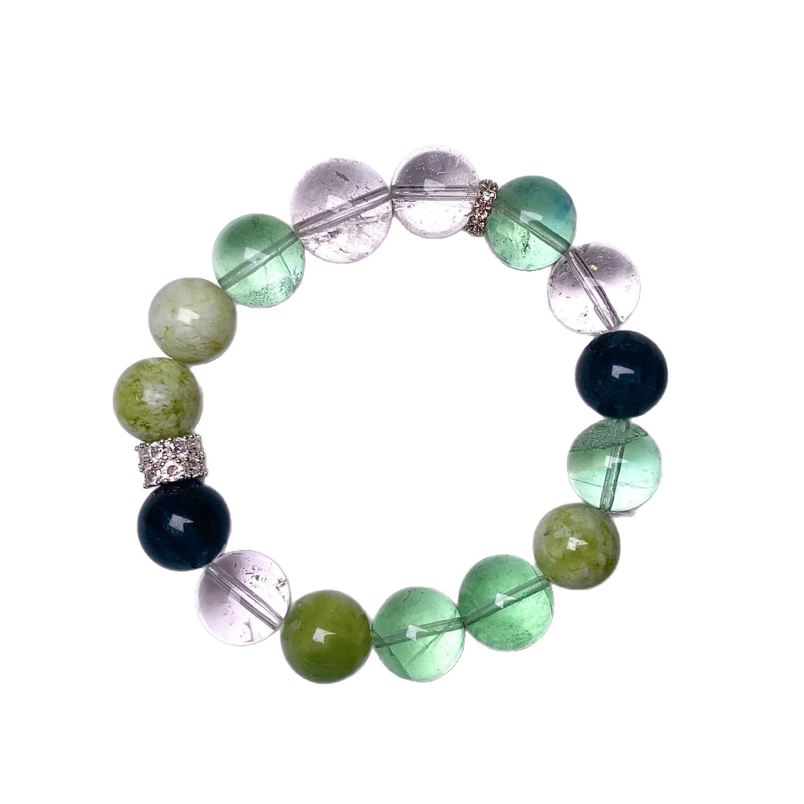 Natural Xiuyan Jade Green Grape Milk Cap Bracelet New Chinese Style Cool Feeling Bracelet for Women Single Loop Xiuyu Natural Crystal Bracelet