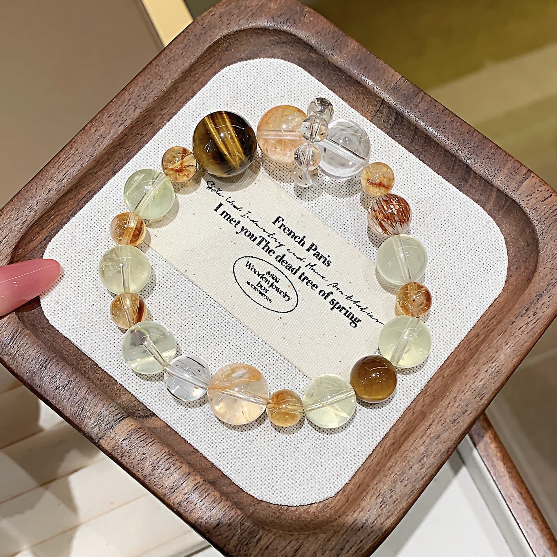 Lemon Crystal Bracelet Natural Crystal Chain Hot-Selling Bracelet Crystal Bracelet for Women with a Sense of Sophistication Wholesale Bracelets