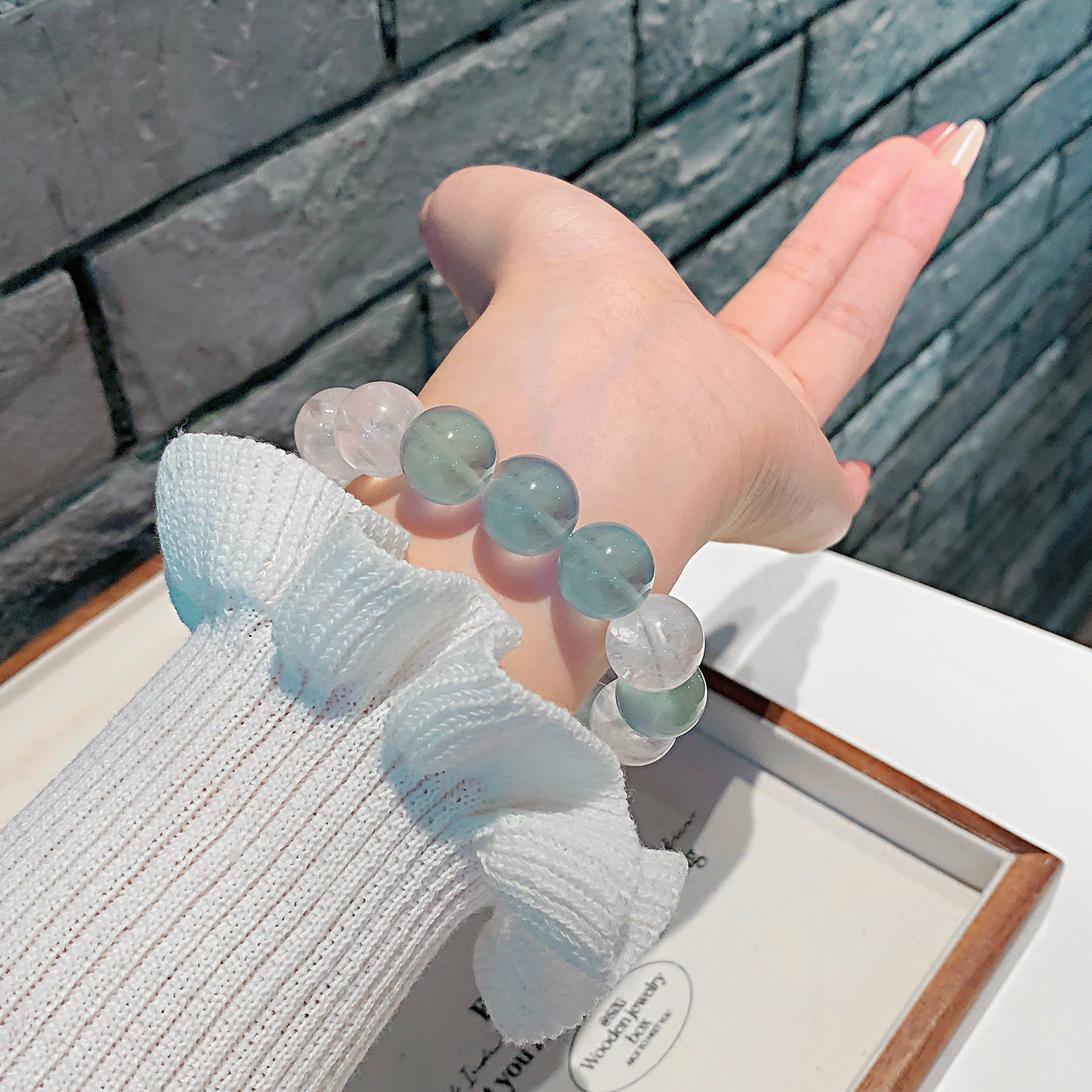 Manufacturer wholesale fashion new handmade crystal bracelets Natural Crystal Combined Bracelet White Ghost Bracelet