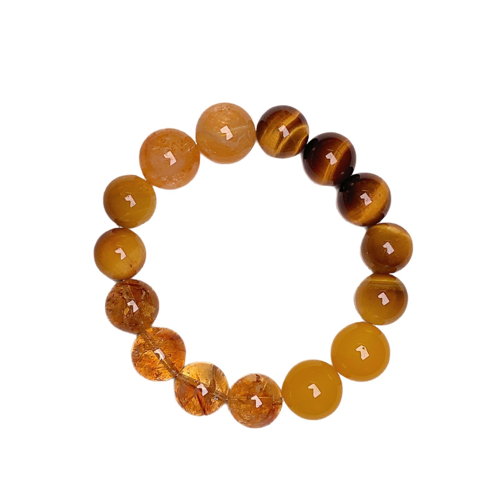 Natural Crystal Bracelet Jewelry Rifu Rifu Yellow Tiger Eye Birthday Gift for Men and Women Yellow Tiger Eye Crystal Bracelet