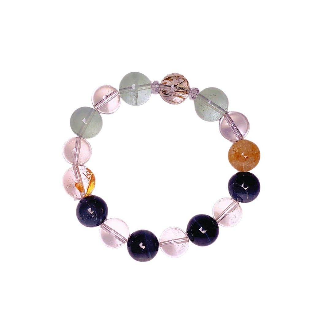 Natural Crystal Bracelet Light Luxury Retro High-end Clear Hand Jewelry Natural Crystal Bracelet Blue Tiger Eye Bracelet