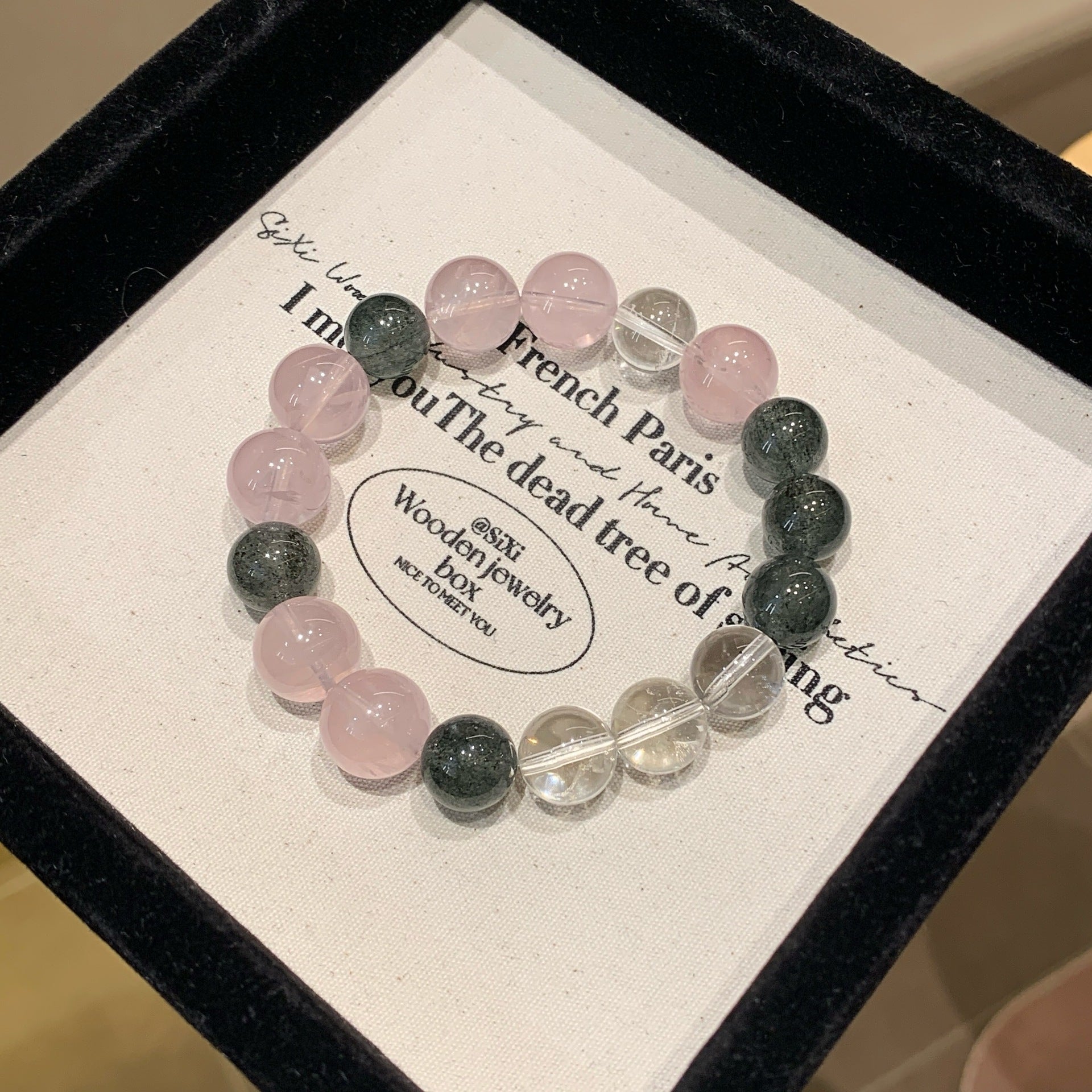 Natural Crystal Bracelet High-end Private Design Crystal Original Design DIY Crystal Bracelet Natural Rose Quartz Bracelet