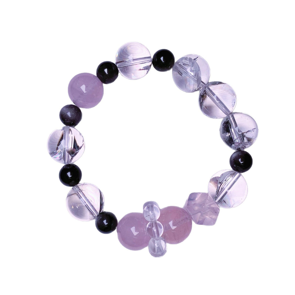 Natural Crystal Bracelet Light Luxury Retro High-end Clear Hand Jewelry Natural Crystal Bracelet Rose Quartz Bracelet