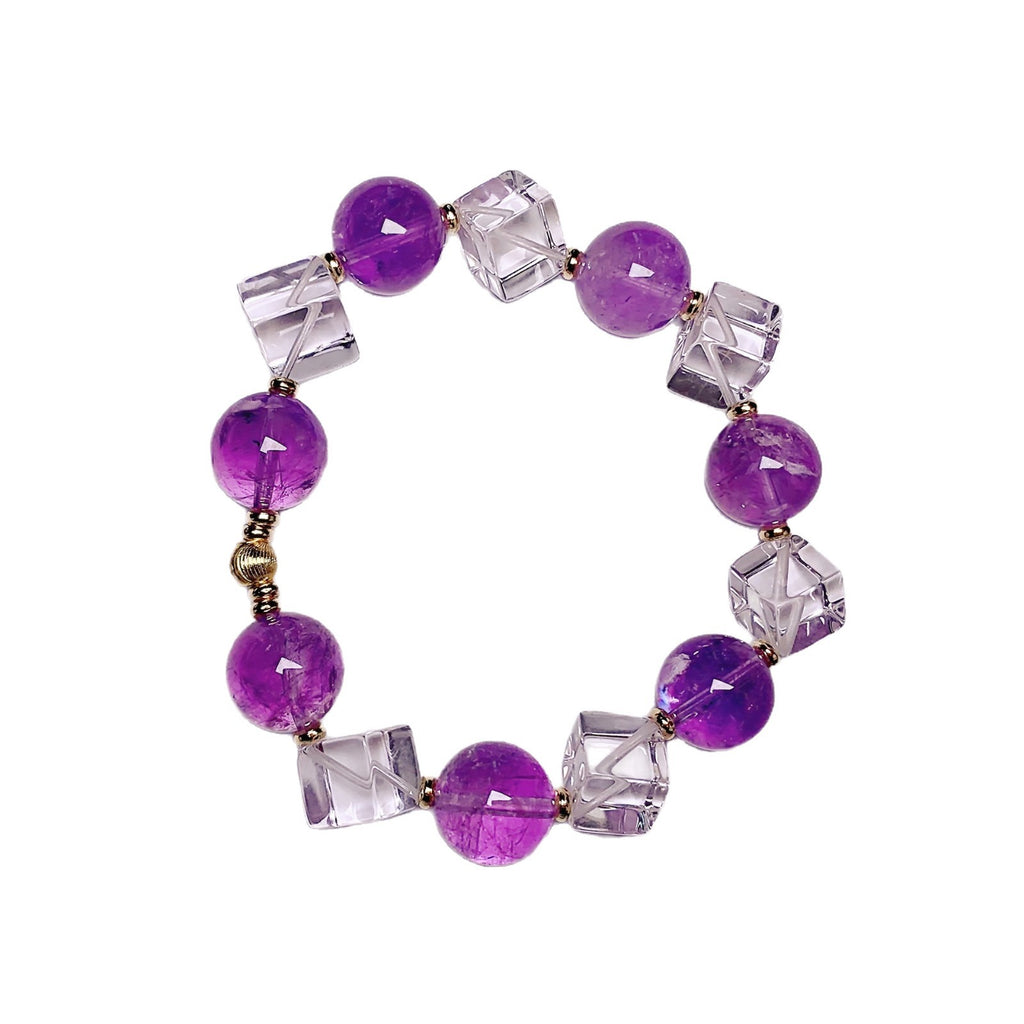 Natural Crystal Bracelet Jewelry Original diy Niche High-End Bracelet diy Natural Amethyst Bracelet