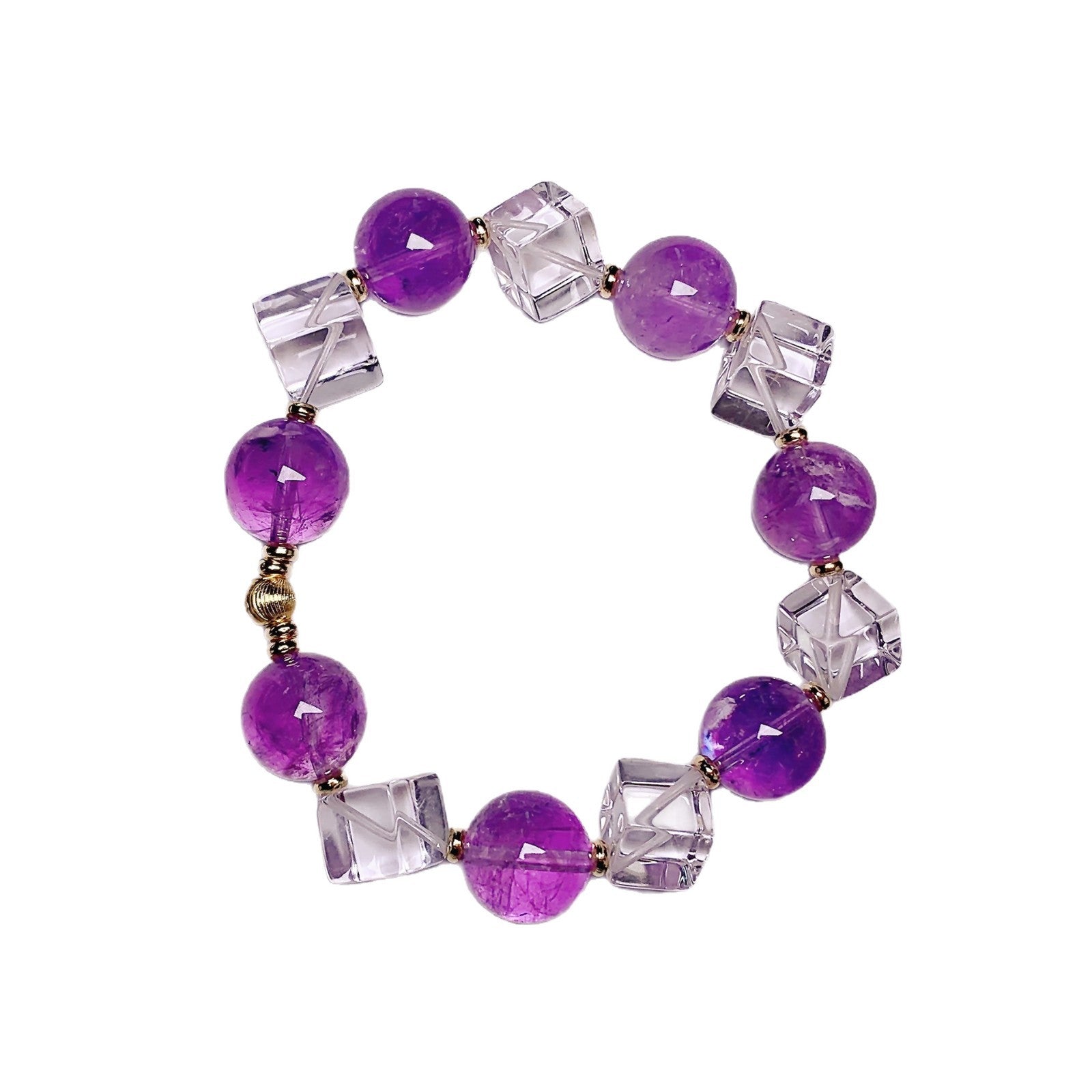 Natural Crystal Bracelet Jewelry Original diy Niche High-End Bracelet diy Natural Amethyst Bracelet