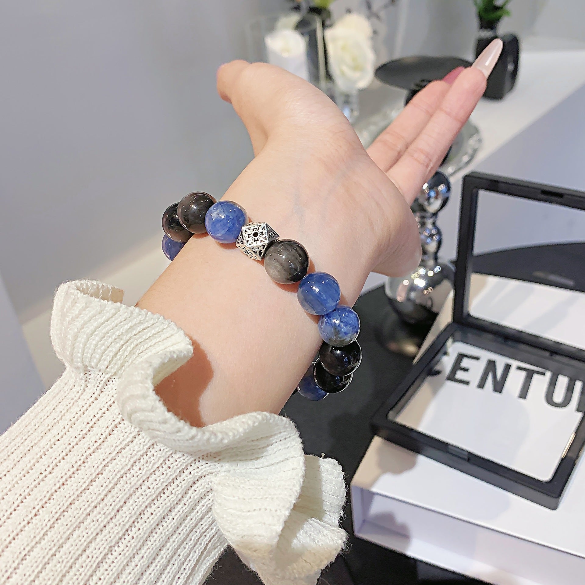 Natural Kyanite Crystal Bracelet Night Market Stall Original Design diy Bracelet Ornament Wholesale Crystal Bracelets