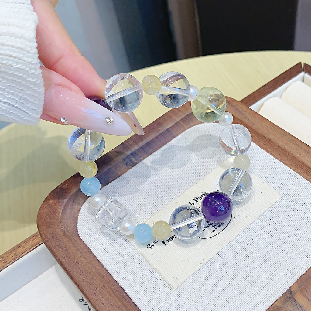 Natural White Crystal Bracelet Original Design Natural Crystal Bracelet Wholesale Jewelry Accessories Factory Bracelet diy