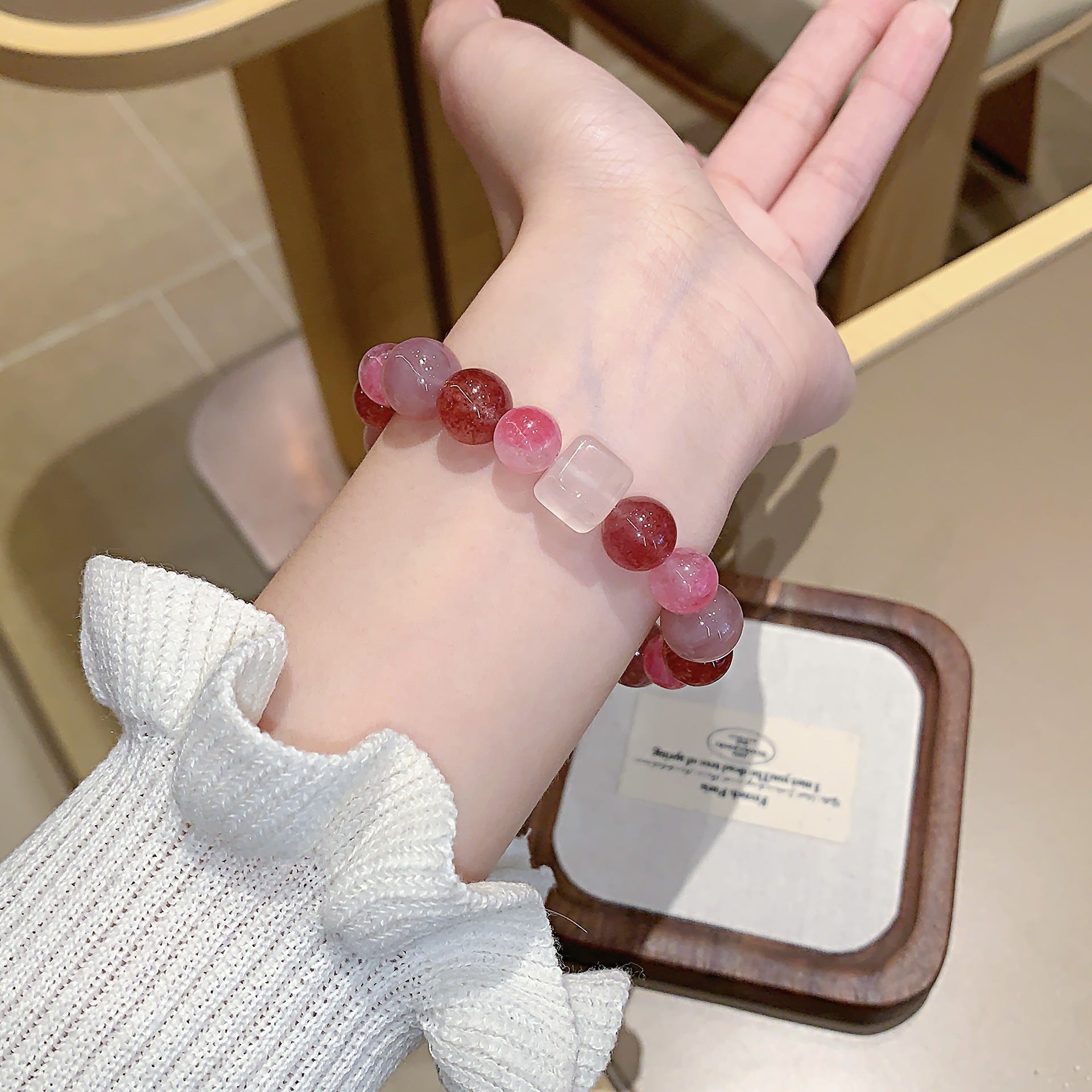 Natural Crystal Bracelet Jewelry diy Natural Crystal Bracelet Hot-Selling Bracelet Jewelry Strawberry Crystal Bracelet