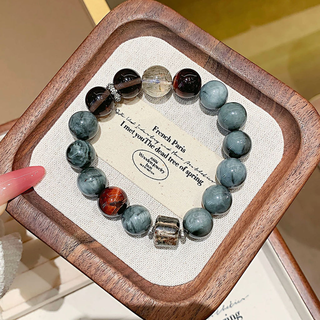 Original Design High-End Bracelet Natural Crystal Strand diy Hot-Selling Crystal Jewelry Eagle Eye Stone Crystal Bracelet