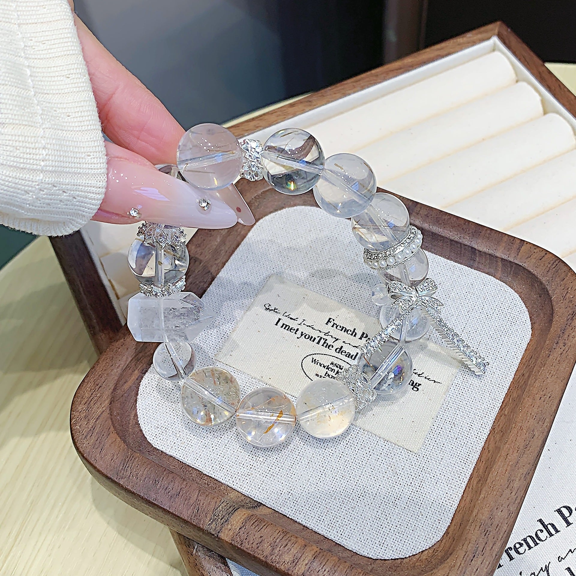 Original Design Black Gold Super Seven Bracelet Natural Crystal Bracelet Unique and Personalized Jewelry Strand Crystal Bracelet