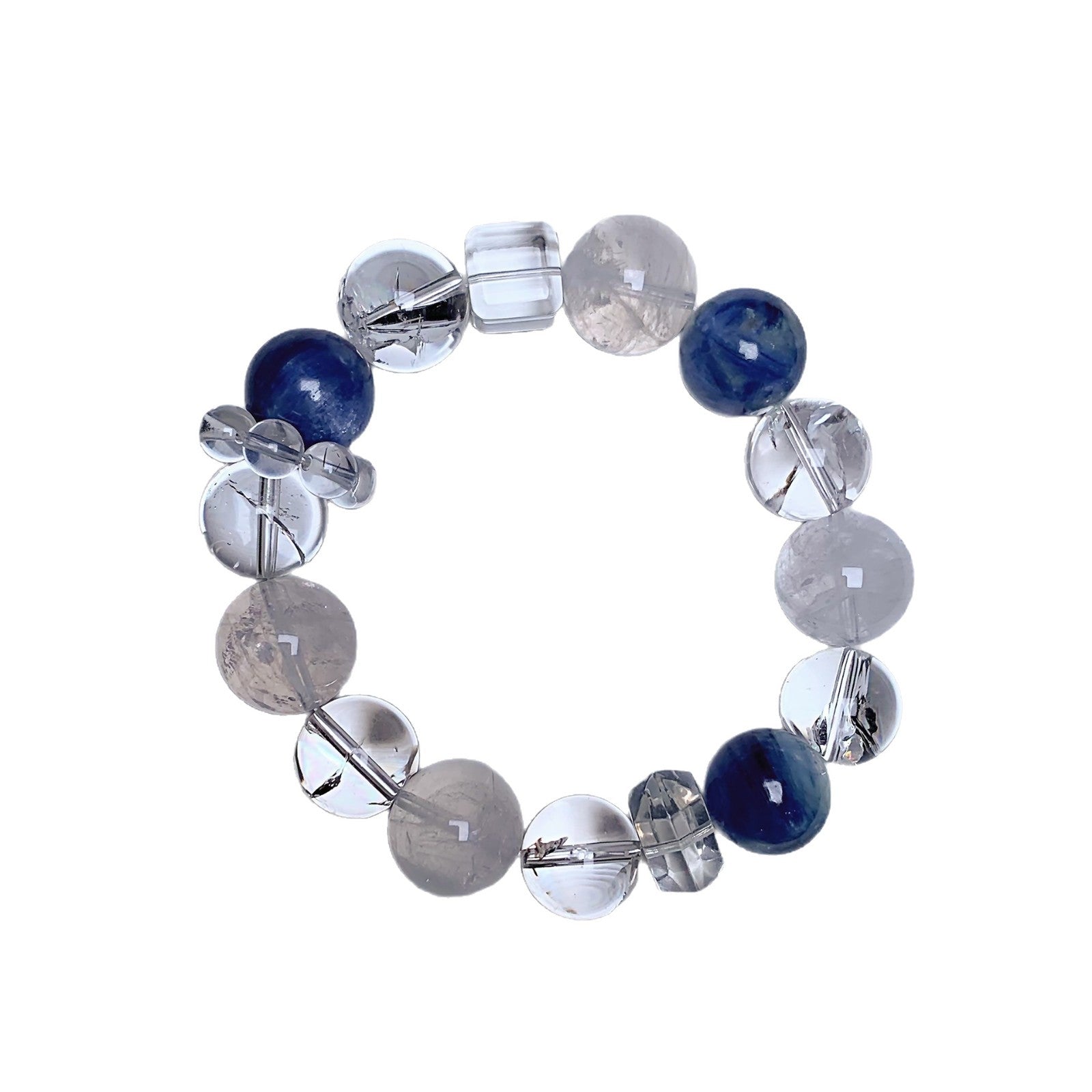 Natural Crystal Dragon Scale Blue Crystal Bracelet Fashion Original Design White Ghost Bracelet Natural Crystal Bracelet