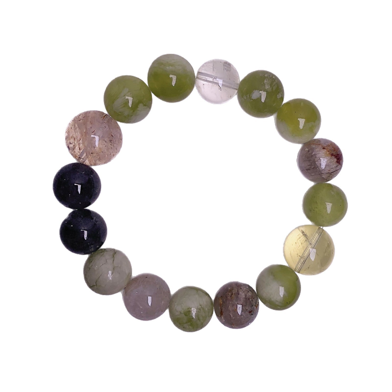 Natural Xiuyan Jade Crystal Beaded Bracelet Hot-selling Natural Crystal Bracelet for Night Market Stalls Crystal Jewelry from Ketang