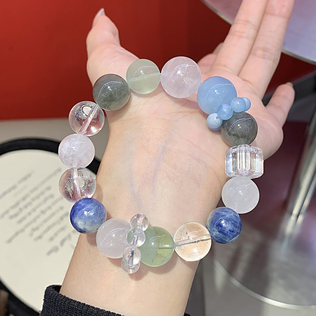 Jewelry Natural White Crystal Bracelet Aquamarine Amethyst Citrine Rose Quartz Design Manufacturer Design Bracelet