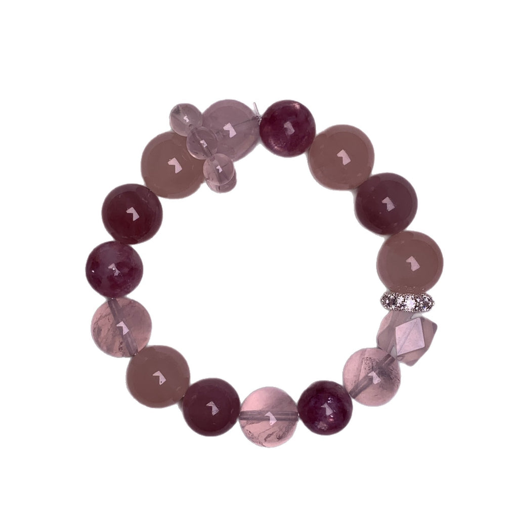 Natural Crystal Bracelet for Women Original Design Fashion Bracelet diy Hot-Selling Accessories Purple Horse Pink Crystal Bracelet