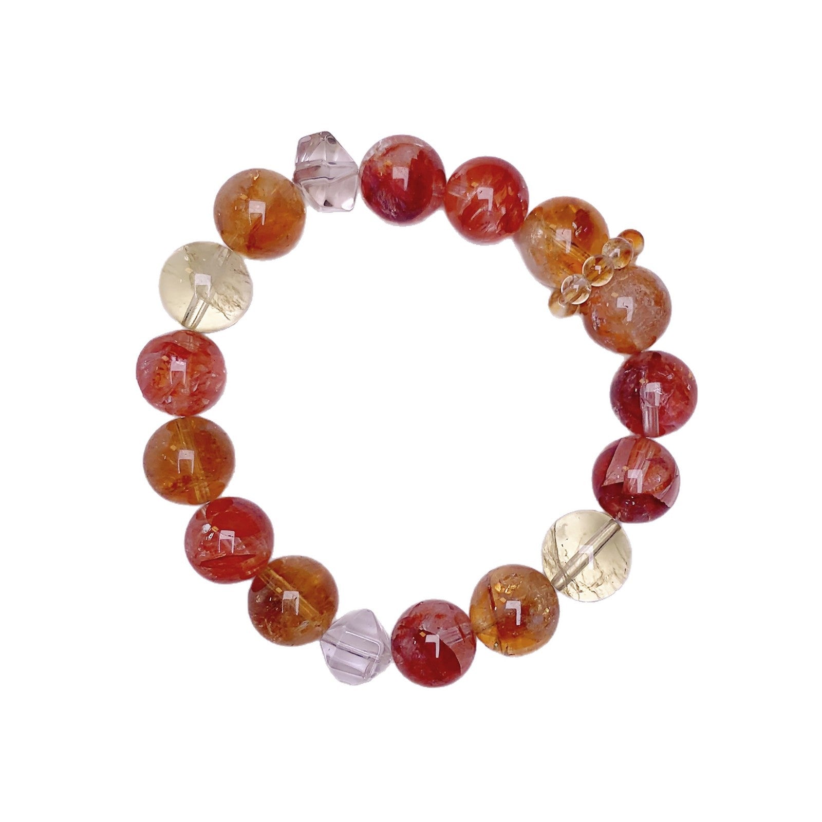 Red Gum Flower Natural Crystal Bracelet Autumn New Multi-Gemstone Crystal Bracelet Hot-Selling Hand Jewelry Crystal Bracelet