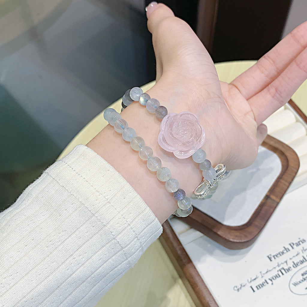 Pink Crystal Bracelet Bracelet Jewelry Wholesale Artificial Bracelets Natural Crystal Bracelet Jewelry High-end Bracelet for Women