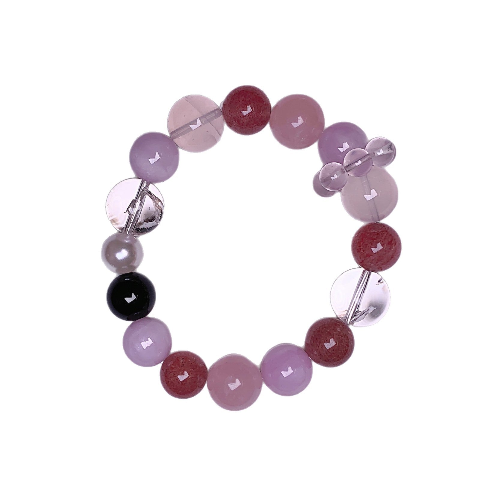 Fresh Style Multi-Color Bead Bracelet Niche Simple Design Fashion Versatile Bracelet Natural Rose Quartz Bracelet Wholesale