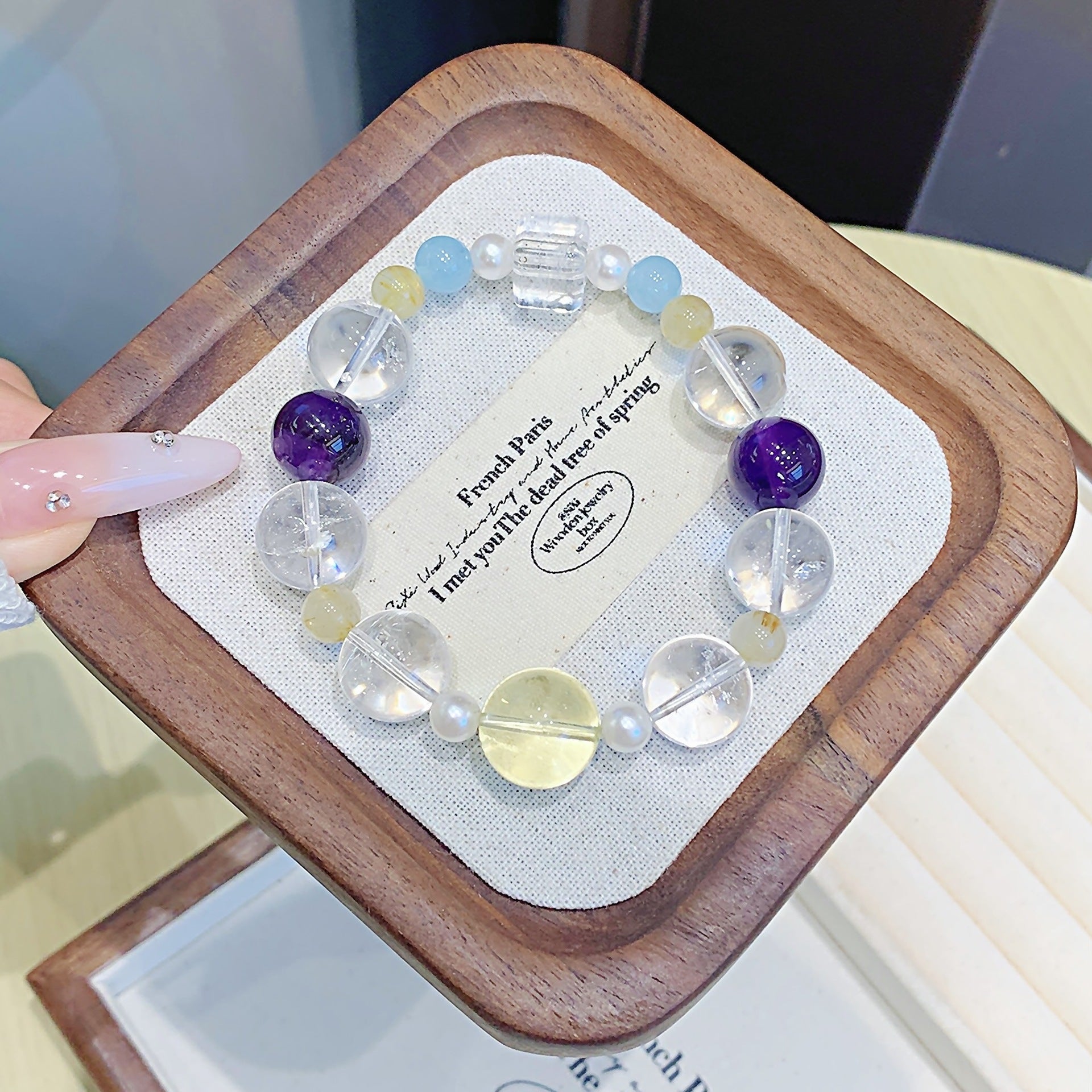 Natural White Crystal Bracelet Original Design Natural Crystal Bracelet Wholesale Jewelry Accessories Factory Bracelet diy