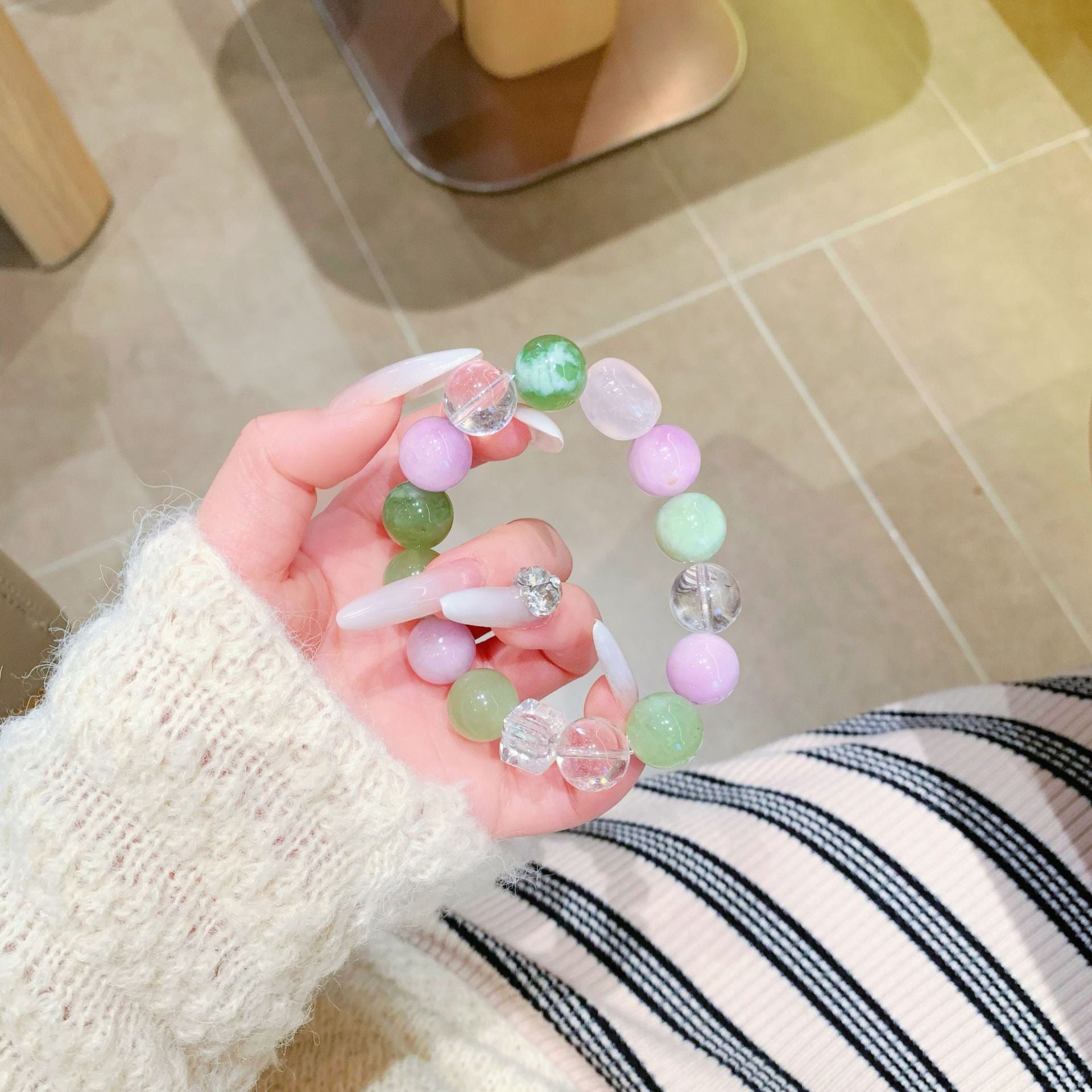 Natural Xiuyan Jade Single Circle Bracelet Fashion Original Design Women's Bracelet Ketang Wholesale Jewelry Crystal Hand Accessories