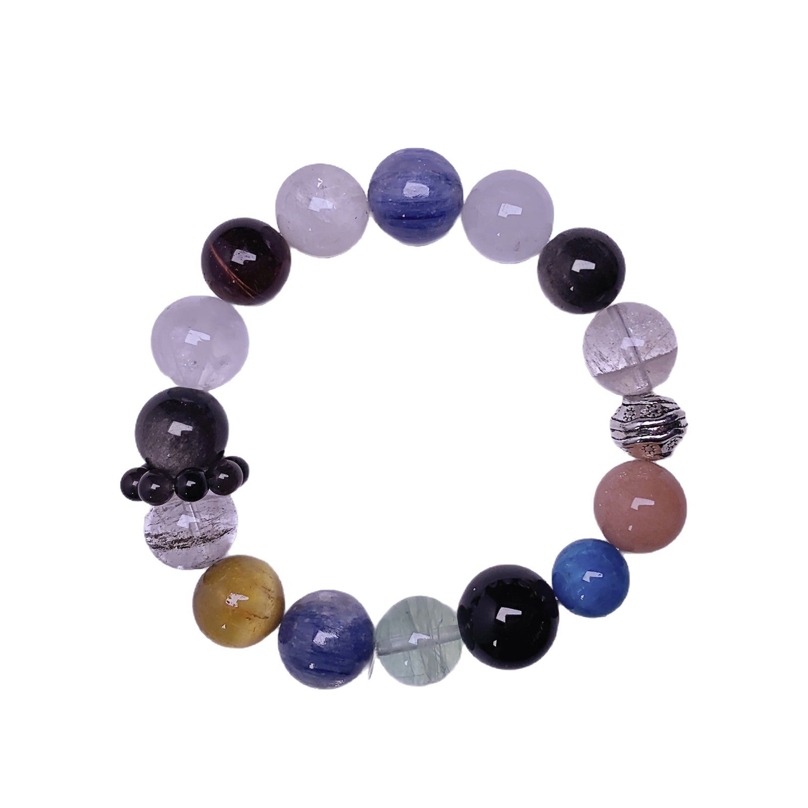 Original Personalized Multi-Gemstone Crystal Bracelet Vintage Style Unisex Single Loop Bracelet Natural Blue Crystal Bracelet