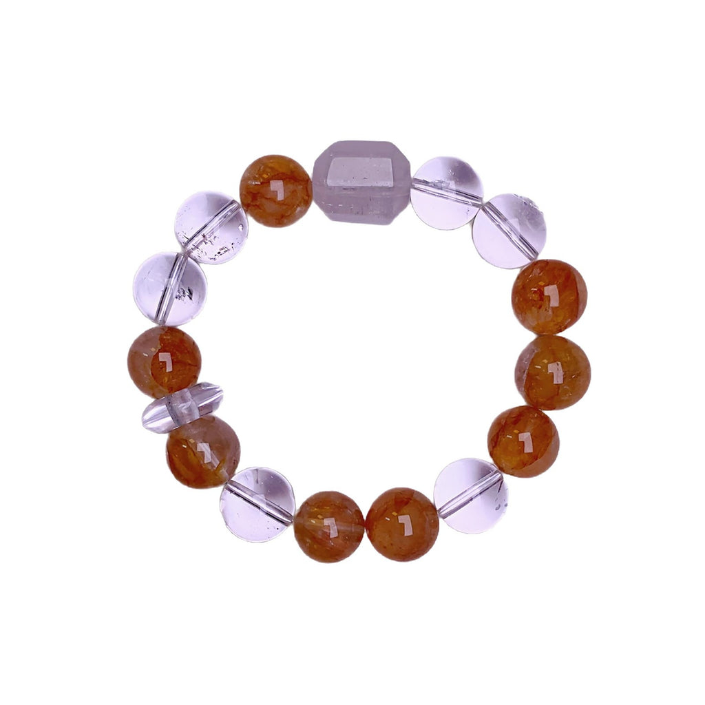 Natural crystal yellow gum flower bracelet for women Original Design Fashion Wealth-Attracting Bracelet Crystal Bracelet