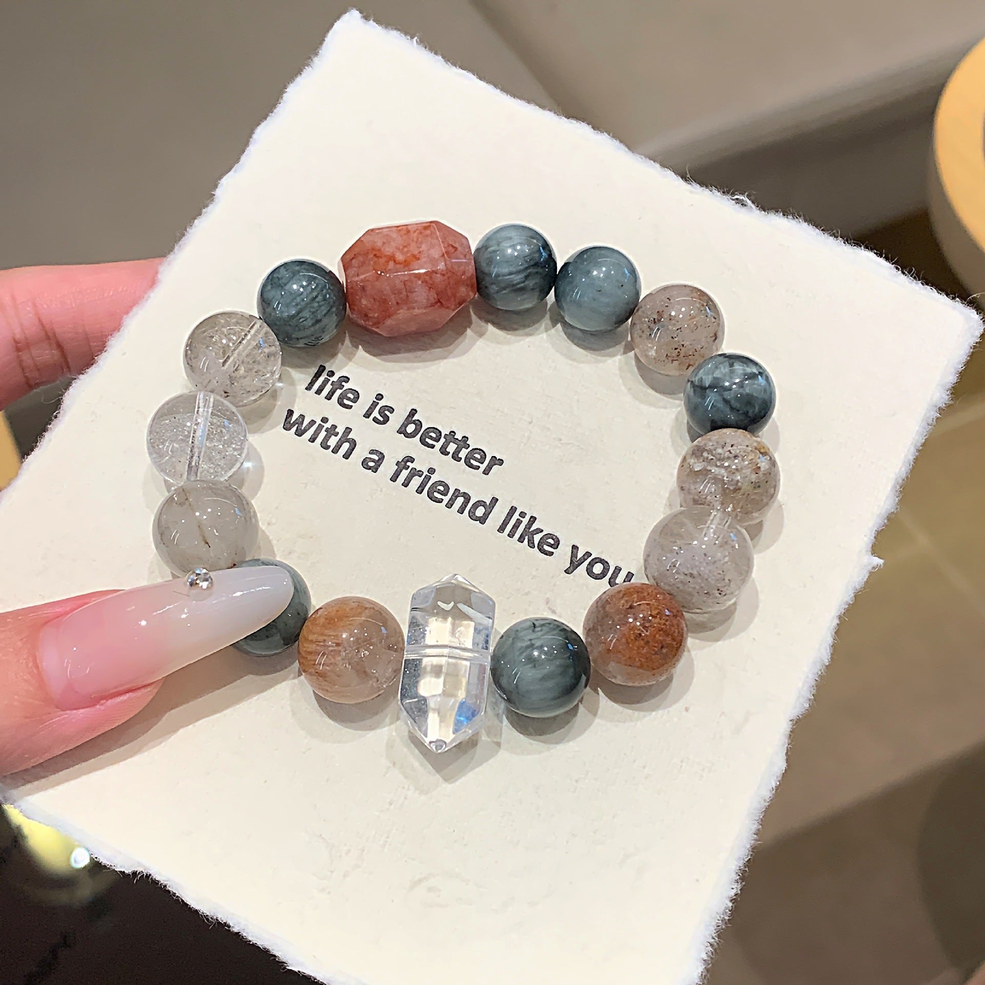 Original Design Eagle Eye Stone Crystal Multi-Gem Bracelet Light Luxury Niche Manufacturer Direct Wholesale Bracelets Crystal Bracelet