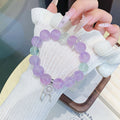 Cross-border natural crystal beaded bracelet Amethyst Bracelet Jewelry diy Simple Natural Amethyst Beaded Necklace for Women