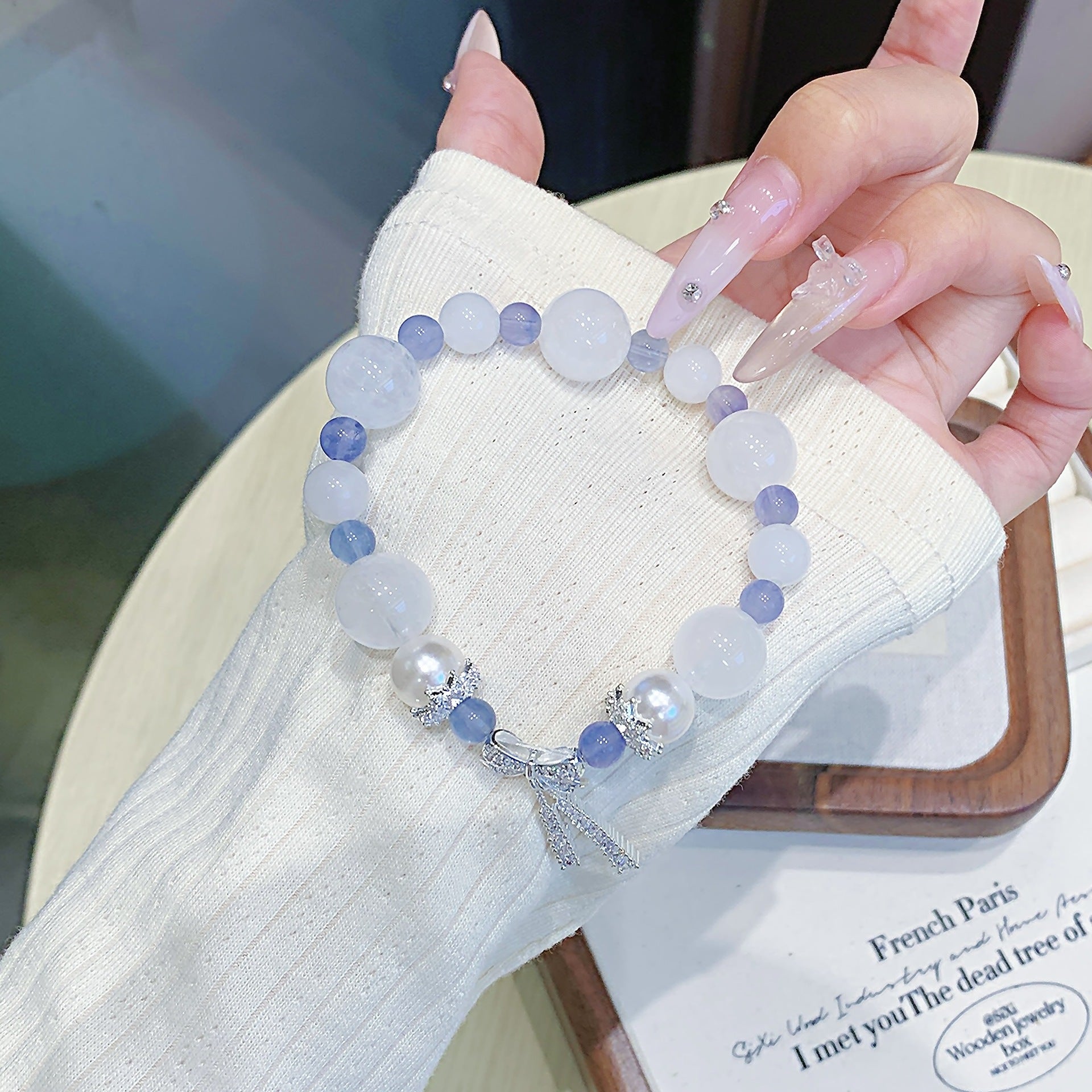 White Phantom Crystal Bracelet String Crystal Bracelet diy Natural Crystal Bracelet Hot-Selling Accessories  Crystal Bracelet