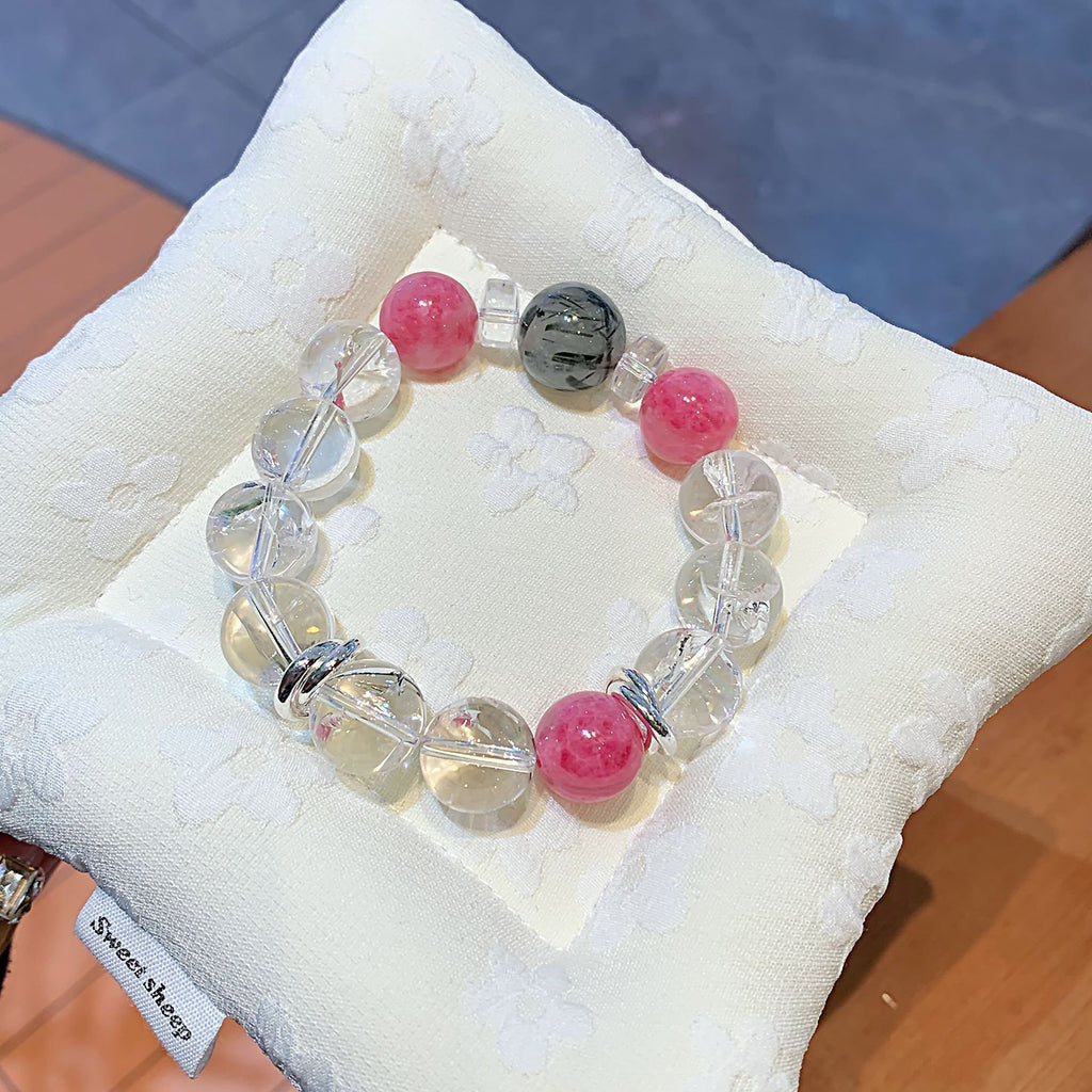 Original Natural White Acai Bracelet Duobao Bracelet Simple Design TikTok Live Source Crystal Bracelet Wholesale