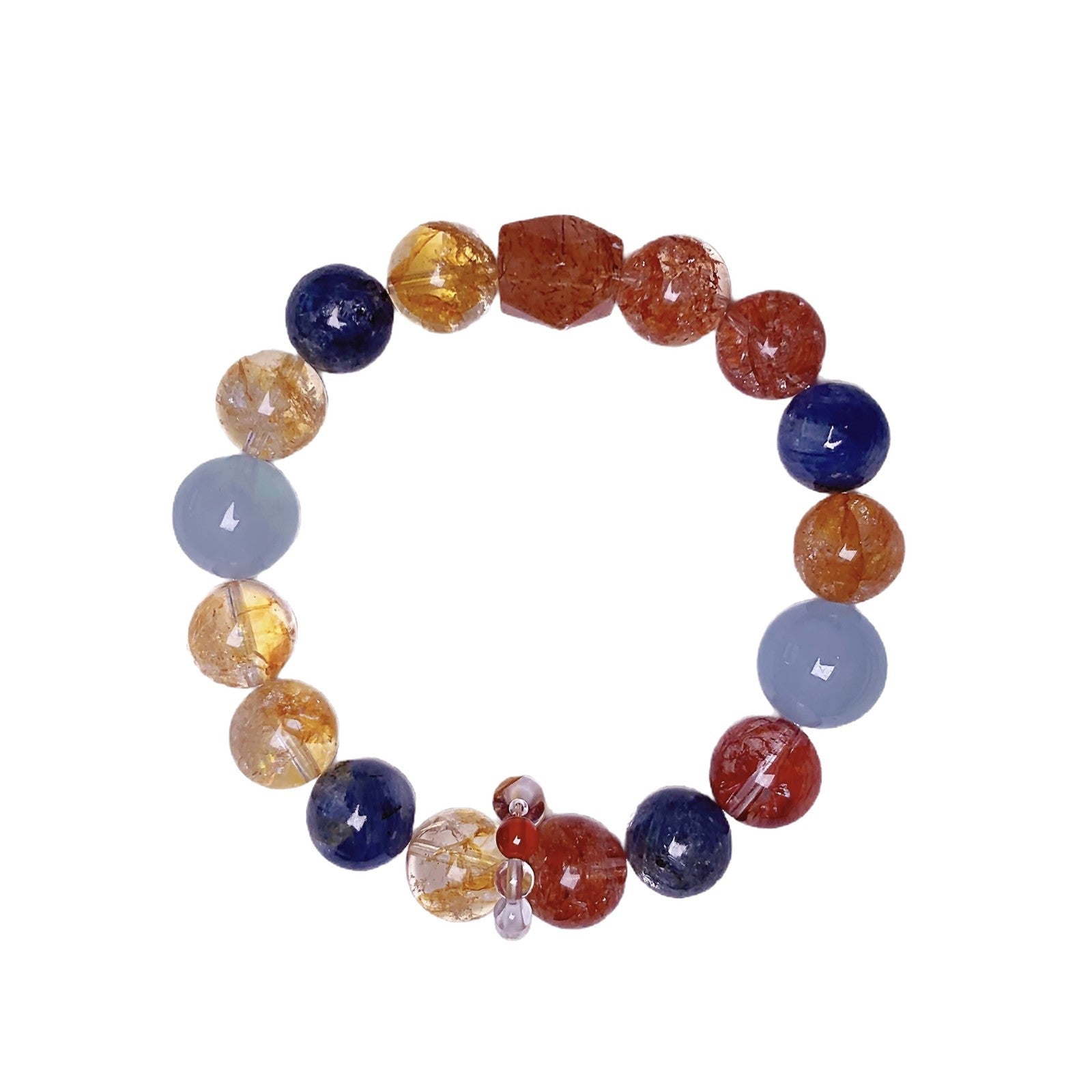 Yellow Gum Flower Natural Crystal Bracelet Seven Color Series Multi-Treasure Crystal Chain Bead Jewelry Crystal Bracelet