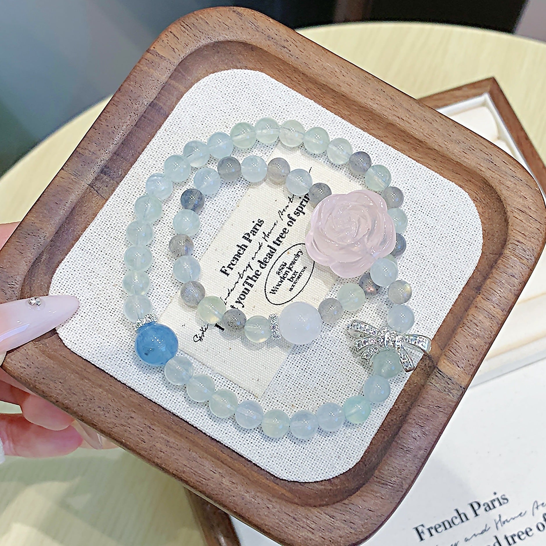 Pink Crystal Bracelet Bracelet Jewelry Wholesale Artificial Bracelets Natural Crystal Bracelet Jewelry High-end Bracelet for Women