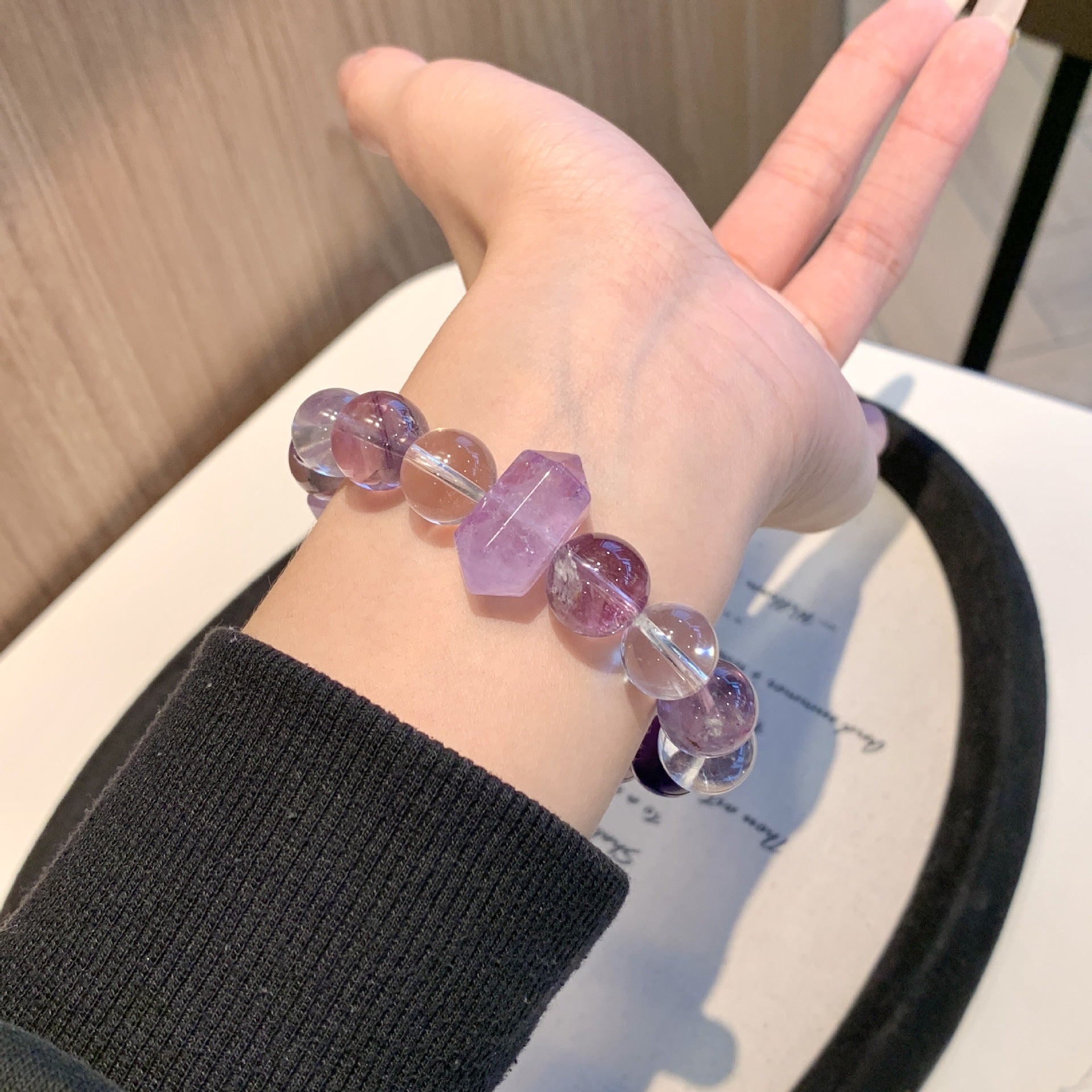 【Ziqi Donglai】New Year Bracelet Natural Amethyst Bracelet Natural Nine Purple Fire New Amethyst Bracelet