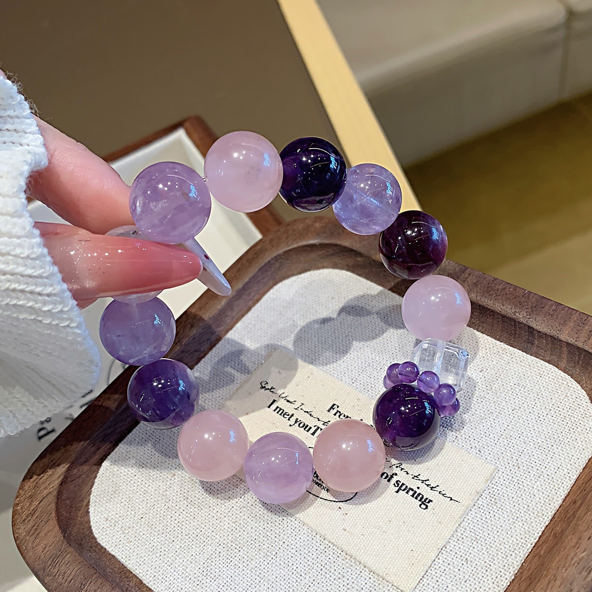 Natural Amethyst Jewelry Bracelet Chain Original Design Hot-Selling Bracelet Jewelry Natural Crystal Multi-Gemstone Bracelet