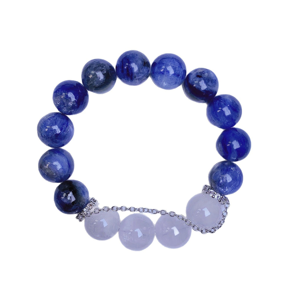 Natural White Phantom Crystal Bracelet Transparent Blue DIY Original Design Crystal Bracelet Bracelet Night Market Stall