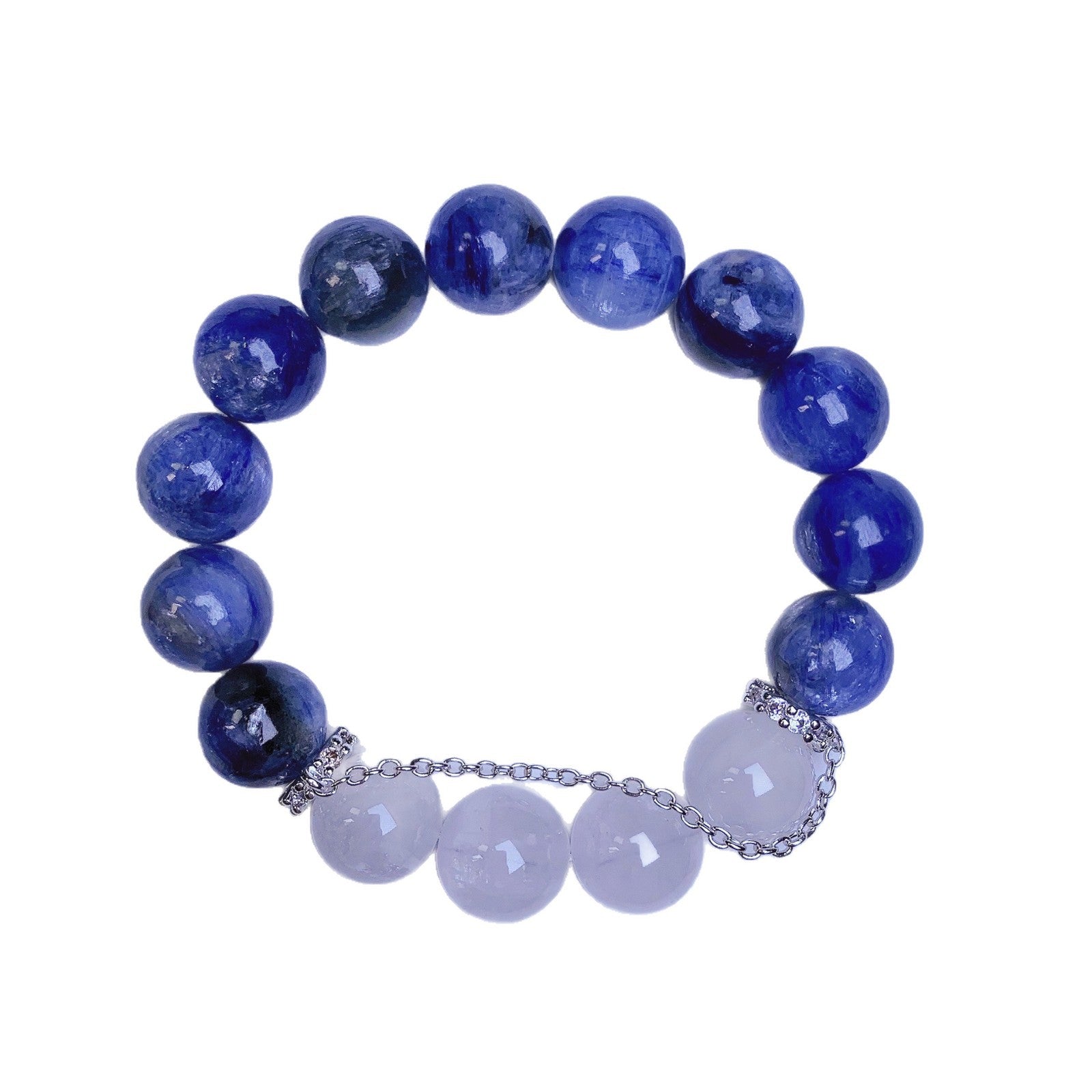 Natural White Phantom Crystal Bracelet Transparent Blue DIY Original Design Crystal Bracelet Bracelet Night Market Stall