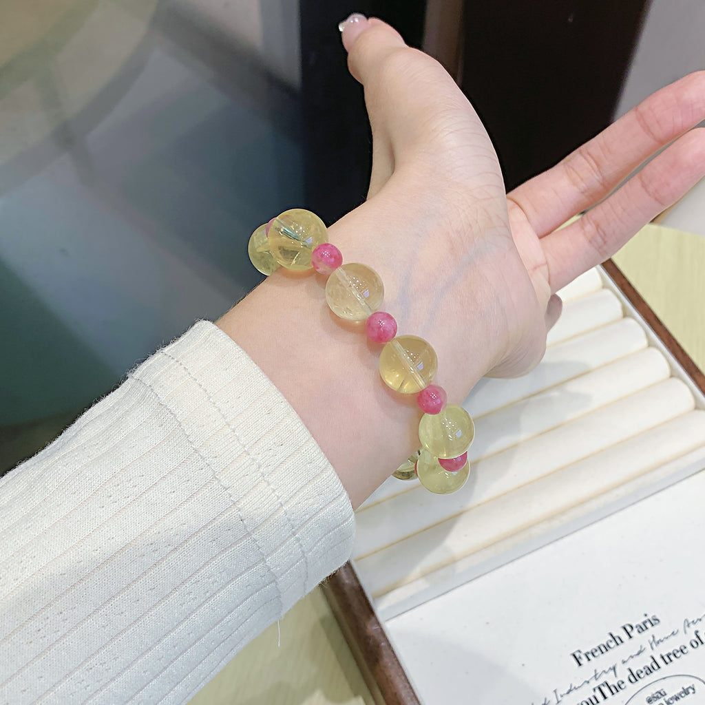 Red Rose Beads Loose Beads DIY Crystal Jewelry Natural Bracelet for Women Wholesale Cross-Border Hot Item Live Exclusive