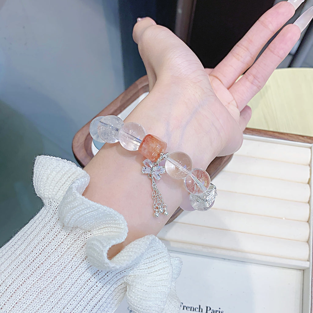 White Crystal Bracelet Bow Accessories Natural Crystal Bracelet Jewelry diy Wholesale Crystal Bracelets Crystal Chain
