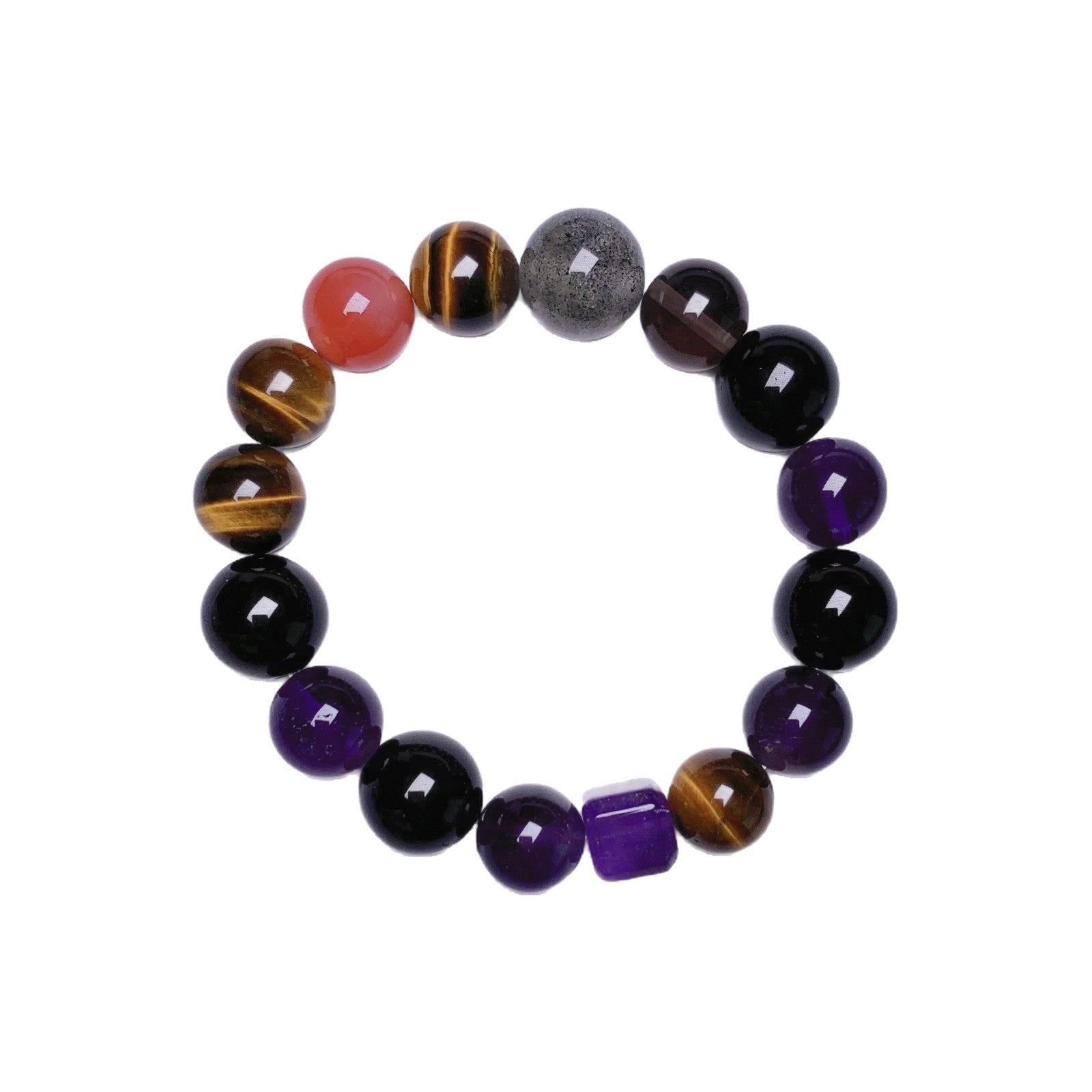 New Chinese Style Yellow Tiger Eye Beaded Bracelet Women's Light Luxury High-End Multi-Gemstone Crystal Bracelet Hot-selling Bracelet Wholesale