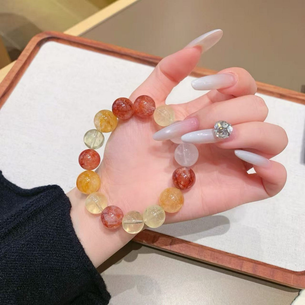 Original Natural Lemon Crystal Bracelet Natural Crystal Bracelet Original Design Jewelry Natural Crystal Bracelet Wholesale