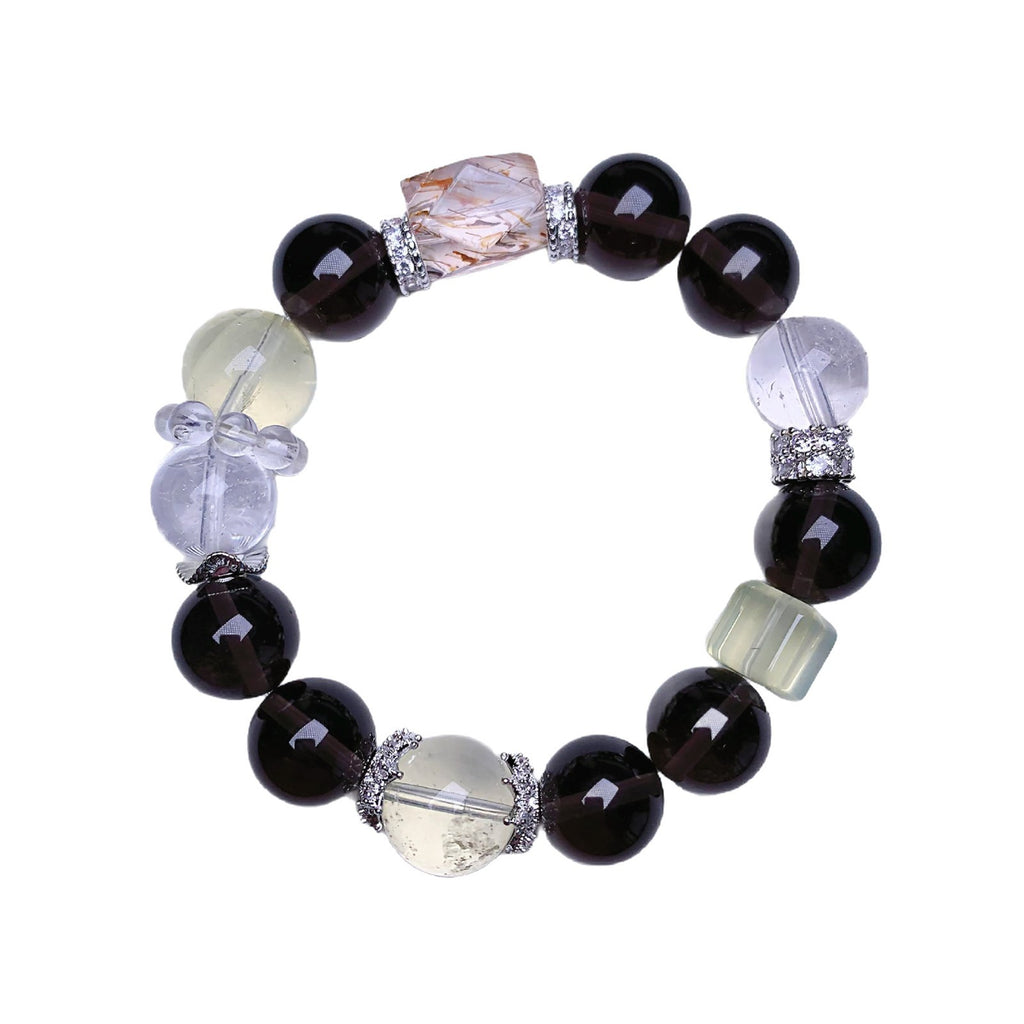 Tea Obsidian Crystal Bracelet diy Artificial Wholesale Natural Crystal Jewelry for Women with a Sense of Sophistication Beads
