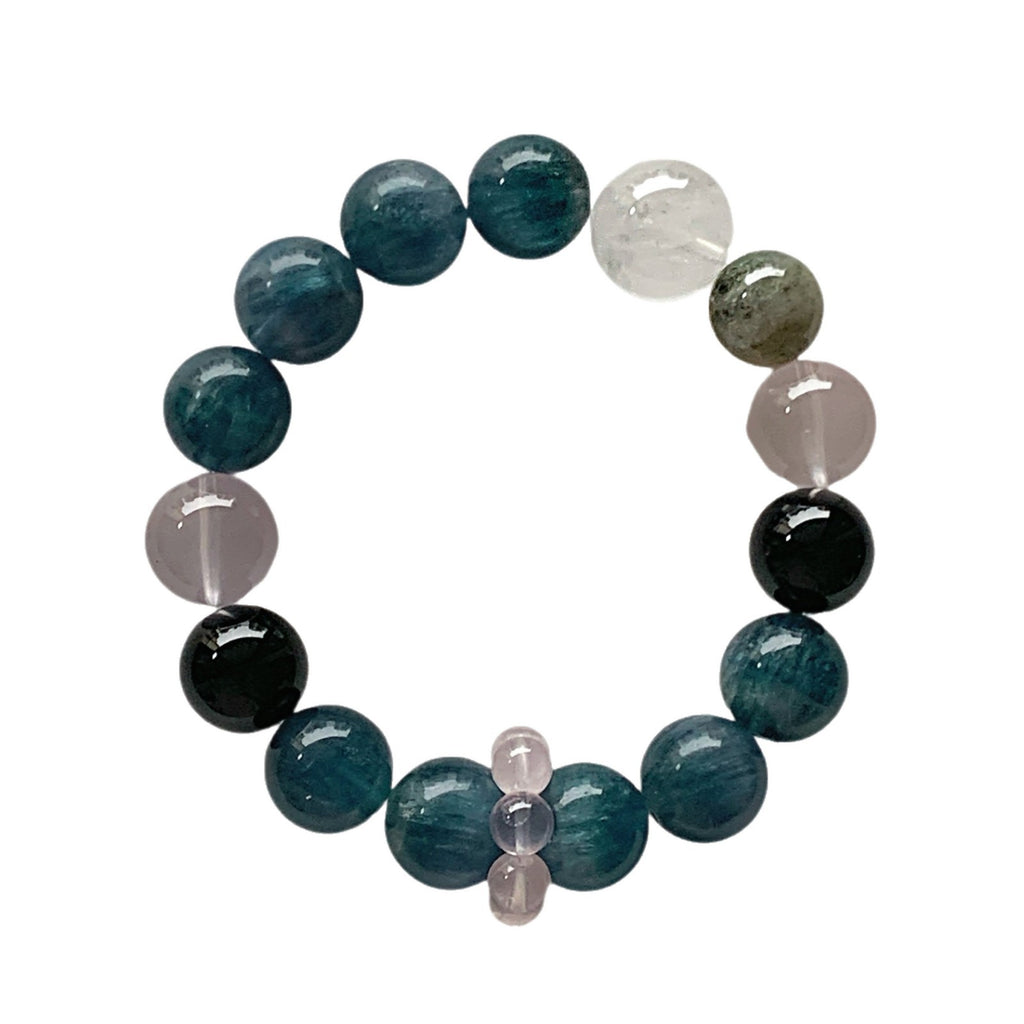 Blue and Green Crystal Bracelet diy Handmade Round Beads Wholesale Natural Crystal Bracelet Hot-Selling Jewelry Crystal Bracelet
