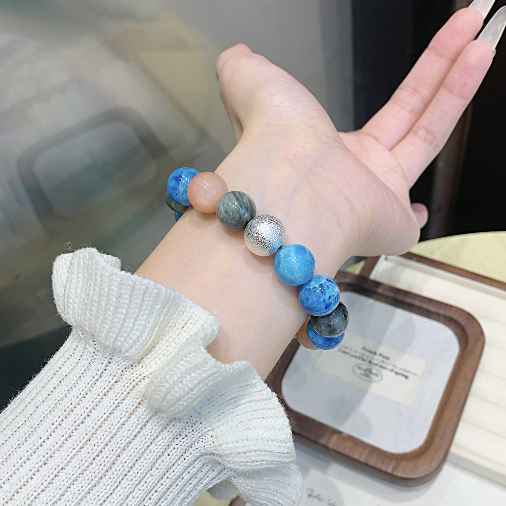 New Chinese Style Retro Sea Grain Stone Bracelet Niche Design Cool Style for Women Exquisite Ancient Style Fashion Crystal Bracelet